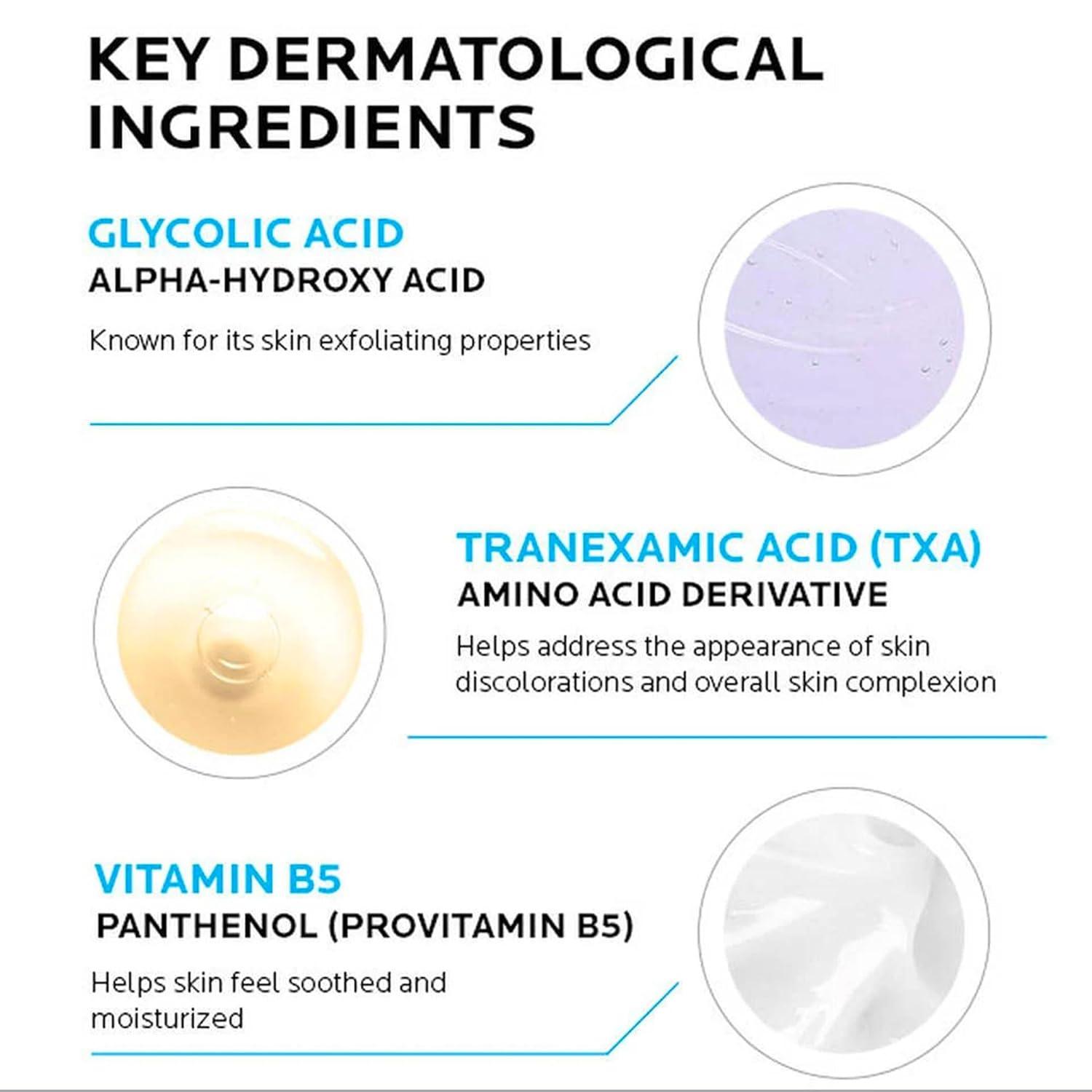 imageLa RochePosay Glycolic Acid Serum with Kojic Acid and Vitamin B5 Reduces Dark Spots and Discoloration Skin Tone Corrector to Brighten and Even Skin Tone