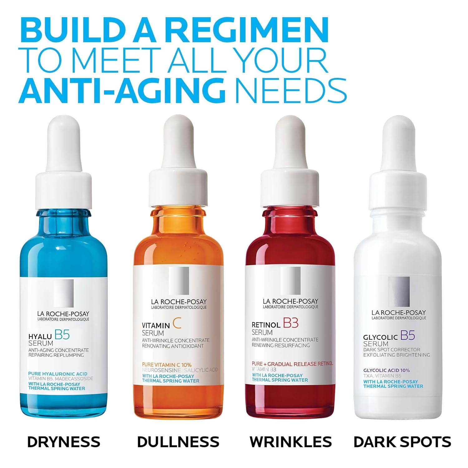 imageLa RochePosay Glycolic Acid Serum with Kojic Acid and Vitamin B5 Reduces Dark Spots and Discoloration Skin Tone Corrector to Brighten and Even Skin Tone