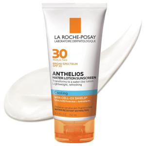 imageLa RochePosay Anthelios Cooling Water Sunscreen Lotion for Face ampamp Body Broad Spectrum SPF  Antioxidants Fast Absorbing WaterLike Texture Oil Free Sunscreen SPF 60 SPF 30SPF 30
