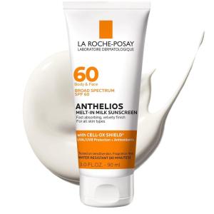 imageLa RochePosay Anthelios MeltIn Milk Sunscreen SPF 60 Sunscreen For Body ampamp Face Broad Spectrum SPF  Antioxidants Oil Free Lightweight ampamp Fast Absorbing Oxybenzone Free3 Fl Oz Pack of 1