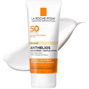 imageLa RochePosay Anthelios Mineral Sunscreen SPF 50 Gentle Lotion Broad Spectrum SPF  Antioxidants Face ampamp Body Sunscreen Titanium Dioxide ampamp Zinc Oxide Oxybenzone Free Oil FreeSPF 50
