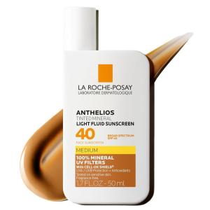 imageLa RochePosay Anthelios Sunscreen SPF 50 UltraLight Fluid Broad Spectrum SPF 50 Face Sunscreen with Titanium Dioxide Mineral Lightweight ampamp FastAbsorbing OilFree Matte FinishMedium