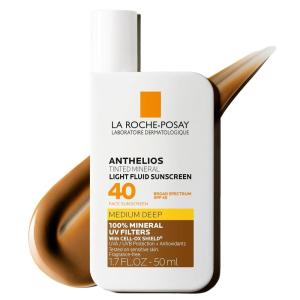 imageLa RochePosay Anthelios Sunscreen SPF 50 UltraLight Fluid Broad Spectrum SPF 50 Face Sunscreen with Titanium Dioxide Mineral Lightweight ampamp FastAbsorbing OilFree Matte FinishMediumDeep