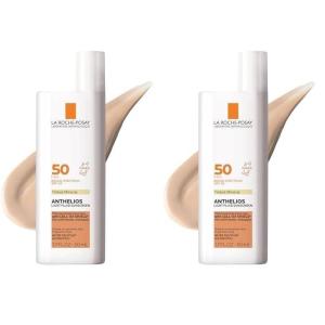 imageLa RochePosay Anthelios Sunscreen SPF 50 UltraLight Fluid Broad Spectrum SPF 50 Face Sunscreen with Titanium Dioxide Mineral Lightweight ampamp FastAbsorbing OilFree Matte FinishTinted Duo Pack