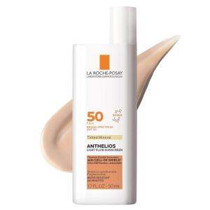 imageLa RochePosay Anthelios Sunscreen SPF 50 UltraLight Fluid Broad Spectrum SPF 50 Face Sunscreen with Titanium Dioxide Mineral Lightweight ampamp FastAbsorbing OilFree Matte FinishTinted