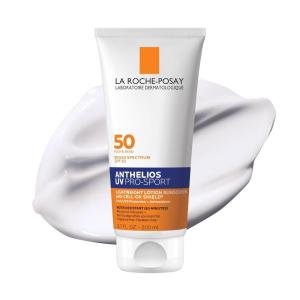 imageLa RochePosay Anthelios UV ProSport SPF 50 Sunscreen for Face ampamp Body Water ampamp Sweat Resistant with NonDrip Formula Invisible Broad Spectrum Sunscreen Lotion Lightweight ampamp Breathable676 Fl Oz Pack of 1