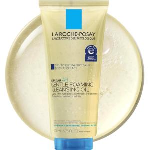 imageLa RochePosay Lipikar AP Gentle Foaming Cleansing Oil Gentle Oil Cleanser for Face and Body Formulated with Niacinamide LongLasting 24hour Hydration FragranceFree ampamp Soap Free676 Fl Oz Tube