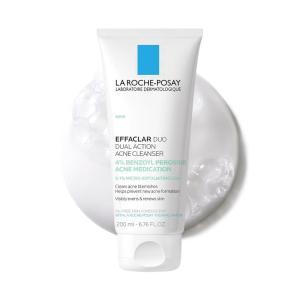 imageLa RochePosay Effaclar Dual Acne Face Wash With 4 Benzoyl Peroxide ampamp LHA Exfoliant Acne Treatment Help Clear ampamp Prevent Blemishes Paraben Free ampamp Oil Free Wash 676 Fl Oz