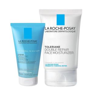 image:imageLa RochePosay Toleriane Double Repair Face Moisturizer Daily Moisturizer Face Cream with Ceramide amp Niacinamide for All Skin Types Immediate Comfort amp Long Lasting Hydration Fragrance Free507 Fl Oz with Travel Purifying Cleanser
