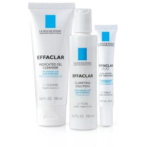 image:imageLa RochePosay Effaclar Dermatological 3 Step Acne Treatment System Salicylic Acid Acne Cleanser Pore Refining Toner and Benzoyl Peroxide Spot Treatment for Sensitive Skin